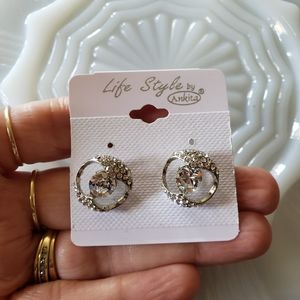 Life Style By Ankita Rhinestone Earrings